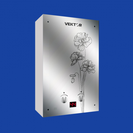 VEKTOR 10 G (Черный цветок) колонка газовая (водонагреватель проточный)